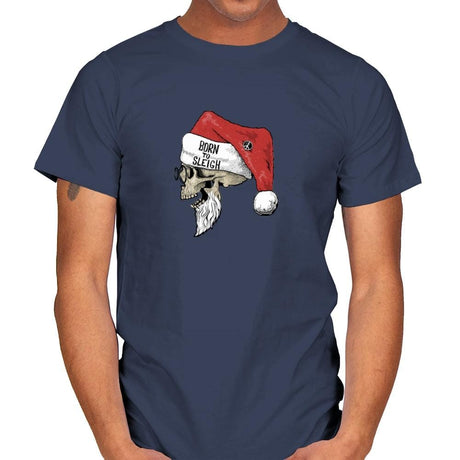 Born To Sleigh - Mens T-Shirts RIPT Apparel Small / Navy