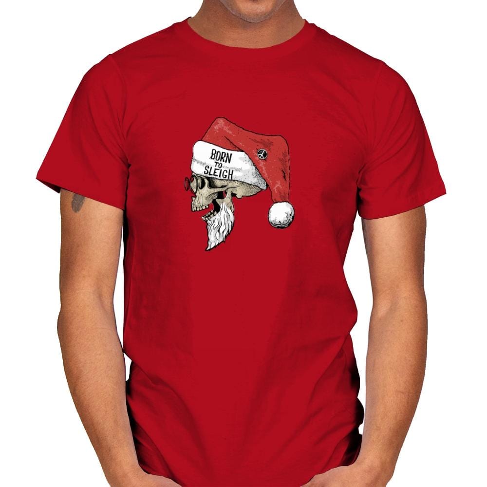 Born To Sleigh - Mens T-Shirts RIPT Apparel Small / Red