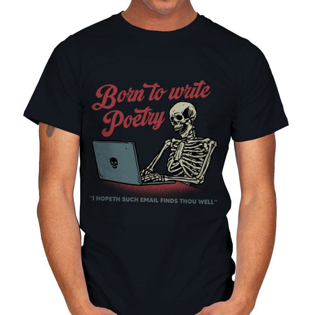 Born to Write Poetry - Mens T-Shirts RIPT Apparel Small / Black