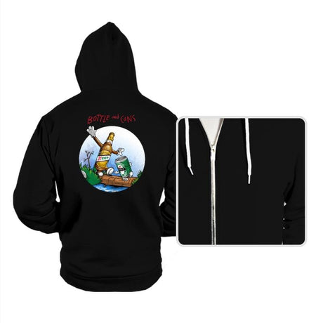 Bottle and Cans - Hoodies Hoodies RIPT Apparel Small / Black
