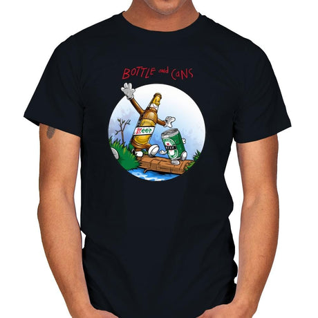 Bottle and Cans - Mens T-Shirts RIPT Apparel Small / Black