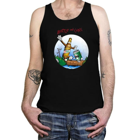 Bottle and Cans - Tanktop Tanktop RIPT Apparel X-Small / Black