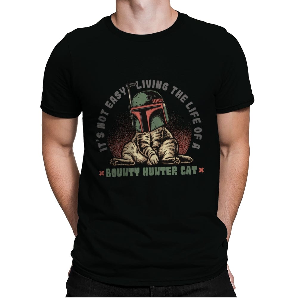 Bounty Hunter Cat - Mens Premium T-Shirts RIPT Apparel Small / Black