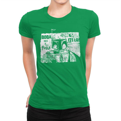 Bounty Hunter Posse - Womens Premium T-Shirts RIPT Apparel Small / Kelly Green