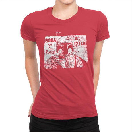 Bounty Hunter Posse - Womens Premium T-Shirts RIPT Apparel Small / Red