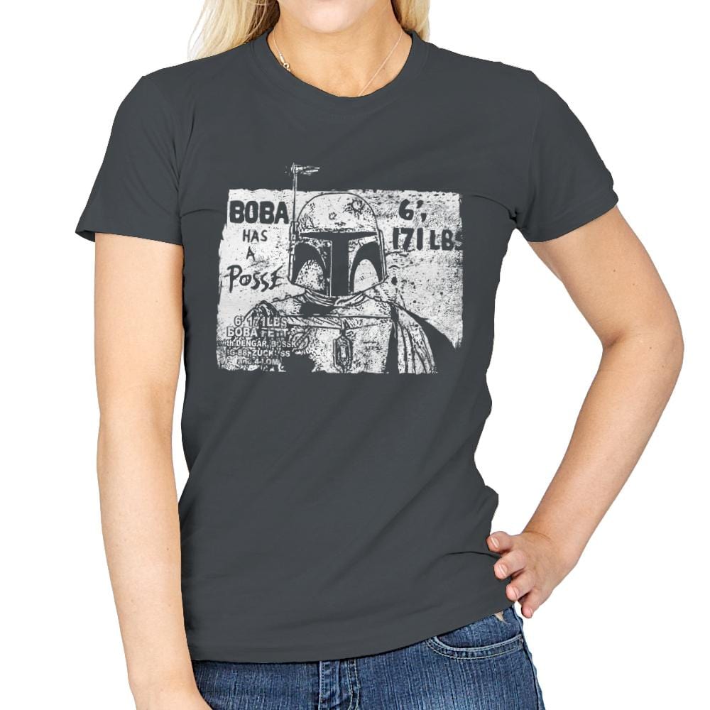 Bounty Hunter Posse - Womens T-Shirts RIPT Apparel Small / Charcoal