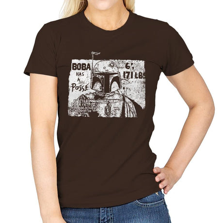 Bounty Hunter Posse - Womens T-Shirts RIPT Apparel Small / Dark Chocolate