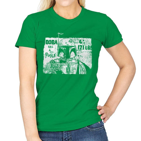 Bounty Hunter Posse - Womens T-Shirts RIPT Apparel Small / Irish Green