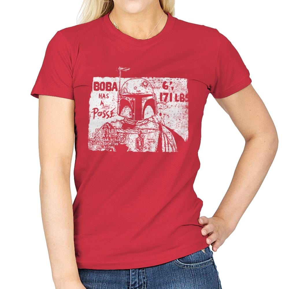 Bounty Hunter Posse - Womens T-Shirts RIPT Apparel Small / Red