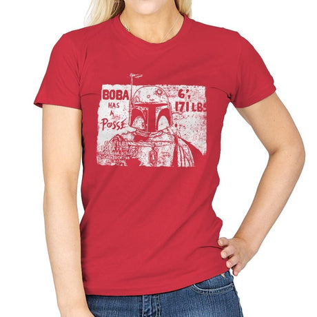 Bounty Hunter Posse - Womens T-Shirts RIPT Apparel Small / Red