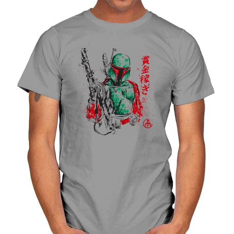 Bounty Hunter - Sumi Ink Wars - Mens T-Shirts RIPT Apparel Small / Sport Grey