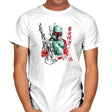 Bounty Hunter - Sumi Ink Wars - Mens T-Shirts RIPT Apparel Small / White