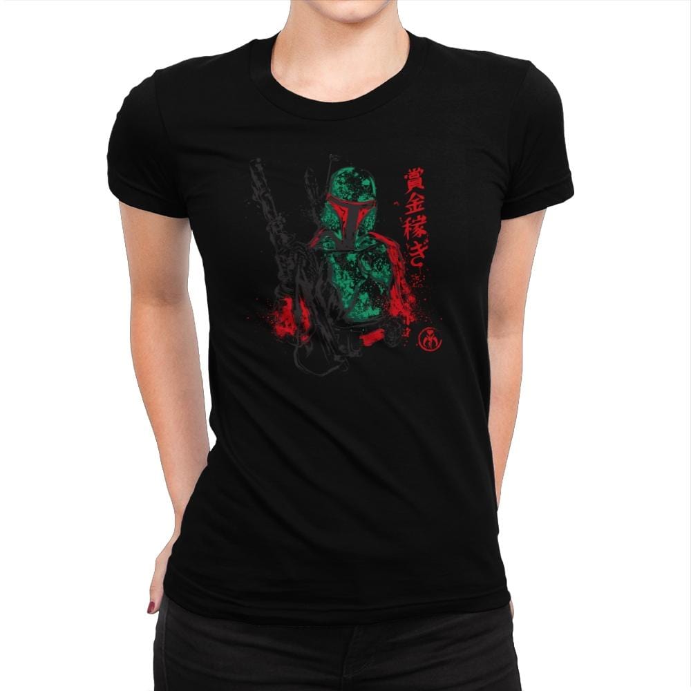 Bounty Hunter - Sumi Ink Wars - Womens Premium T-Shirts RIPT Apparel Small / Natural