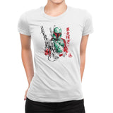 Bounty Hunter - Sumi Ink Wars - Womens Premium T-Shirts RIPT Apparel Small / White