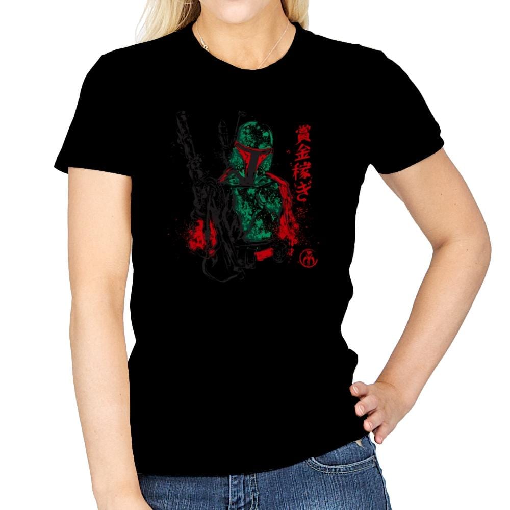 Bounty Hunter - Sumi Ink Wars - Womens T-Shirts RIPT Apparel