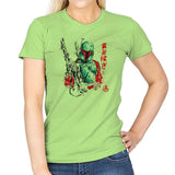 Bounty Hunter - Sumi Ink Wars - Womens T-Shirts RIPT Apparel Small / Mint Green