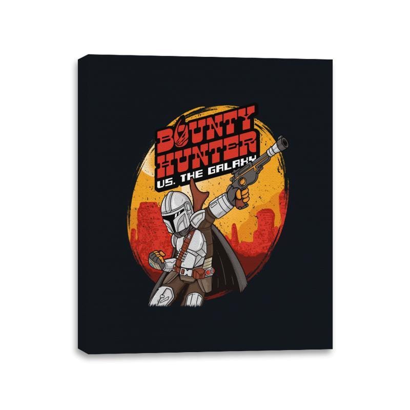 Bounty Hunter vs. The Galaxy - Canvas Wraps Canvas Wraps RIPT Apparel 11x14 / Black
