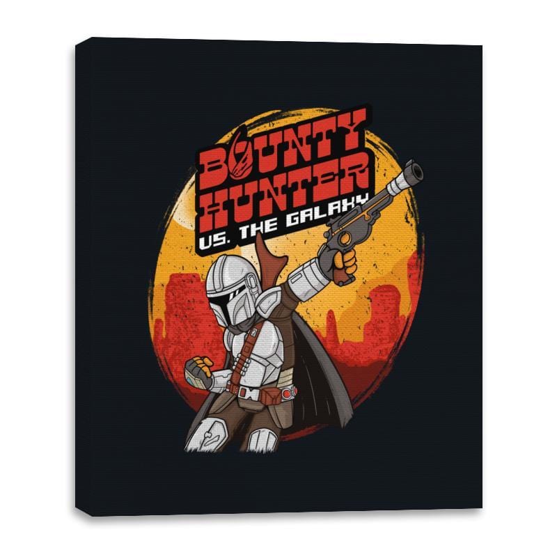 Bounty Hunter vs. The Galaxy - Canvas Wraps Canvas Wraps RIPT Apparel 16x20 / Black
