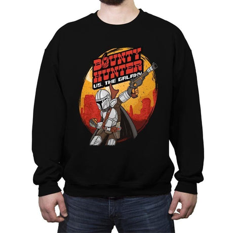 Bounty Hunter vs. The Galaxy - Crew Neck Sweatshirt Crew Neck Sweatshirt RIPT Apparel Small / Black