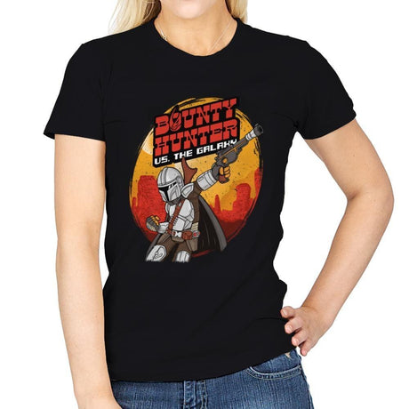Bounty Hunter vs. The Galaxy - Womens T-Shirts RIPT Apparel Small / Black