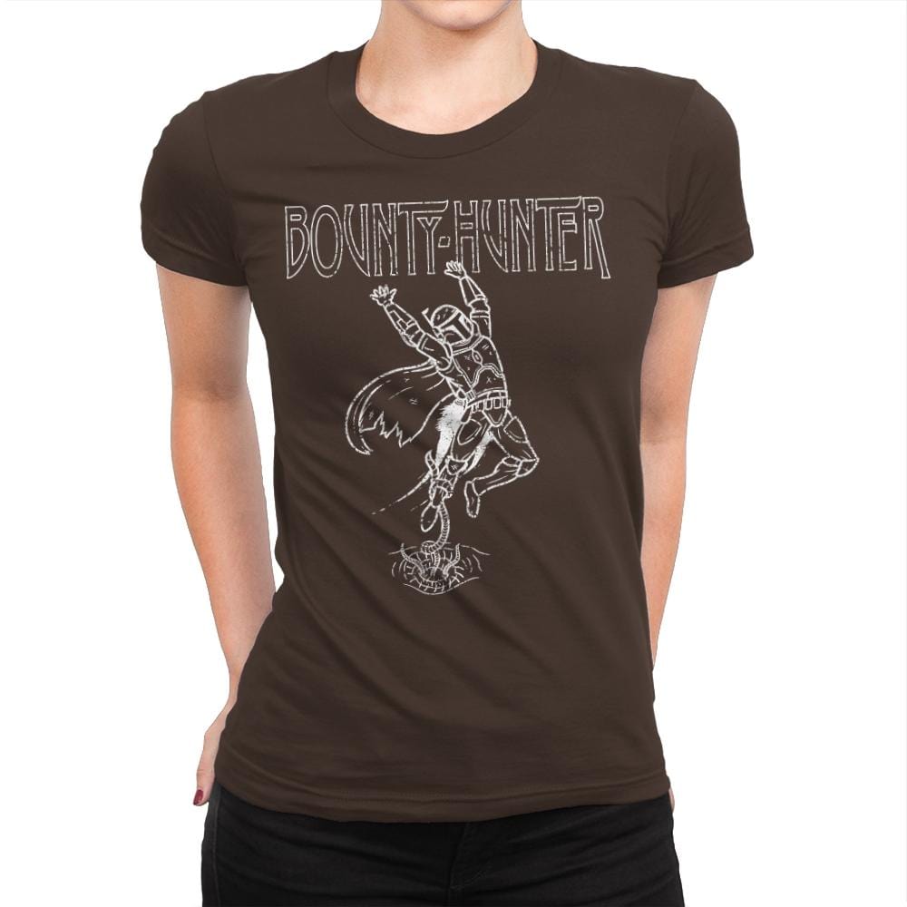 Bounty Hunter - Womens Premium T-Shirts RIPT Apparel Small / Dark Chocolate