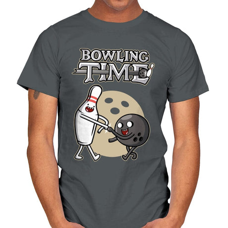 Bowling Time - Mens T-Shirts RIPT Apparel Small / Charcoal