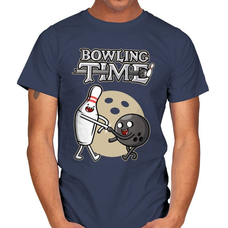 Bowling Time - Mens T-Shirts RIPT Apparel Small / Navy
