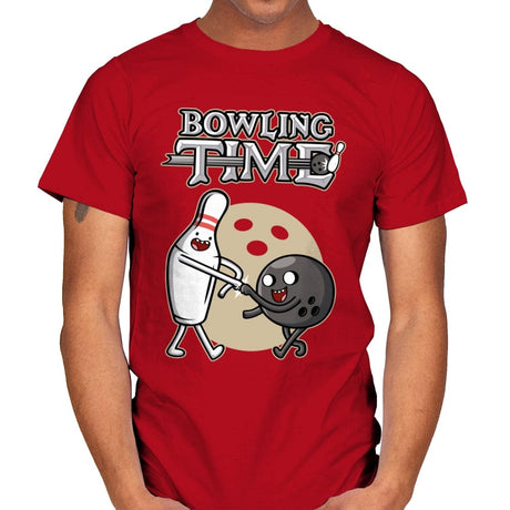 Bowling Time - Mens T-Shirts RIPT Apparel Small / Red