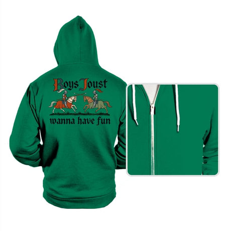 Boys Joust Wanna Have Fun - Hoodies Hoodies RIPT Apparel Small / Kelly