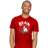 Brain Conquers The World! - Mens T-Shirts RIPT Apparel Small / Red