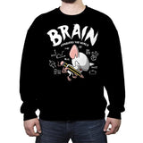 Brain Conquers The World! - Raffitees - Crew Neck Sweatshirt Crew Neck Sweatshirt RIPT Apparel