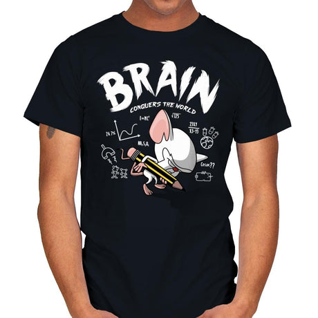 Brain Conquers The World! - Raffitees - Mens T-Shirts RIPT Apparel Small / Black