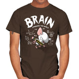 Brain Conquers The World! - Raffitees - Mens T-Shirts RIPT Apparel Small / Dark Chocolate