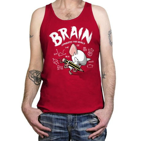 Brain Conquers The World! - Raffitees - Tanktop Tanktop RIPT Apparel