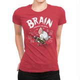 Brain Conquers The World! - Raffitees - Womens Premium T-Shirts RIPT Apparel Small / Red