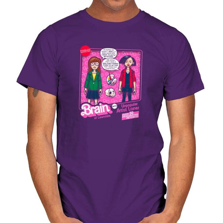 Brain of Lawndale Doll Exclusive - Mens T-Shirts RIPT Apparel Small / Purple