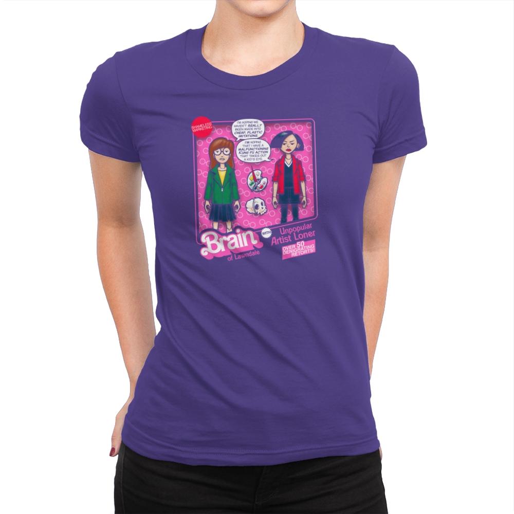 Brain of Lawndale Doll Exclusive - Womens Premium T-Shirts RIPT Apparel Small / Purple Rush