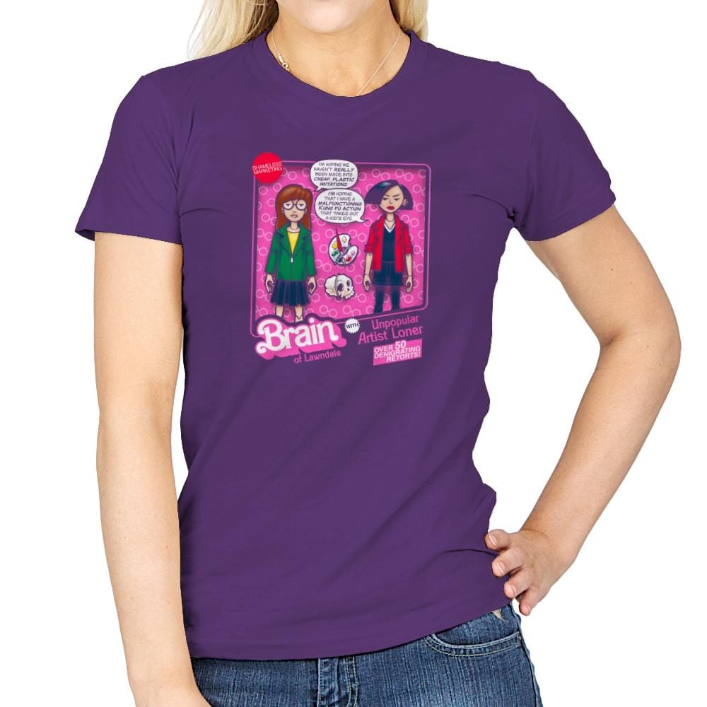 Brain of Lawndale Doll Exclusive - Womens T-Shirts RIPT Apparel Small / Purple