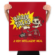 Brain Tacos - Prints Posters RIPT Apparel 18x24 / Red