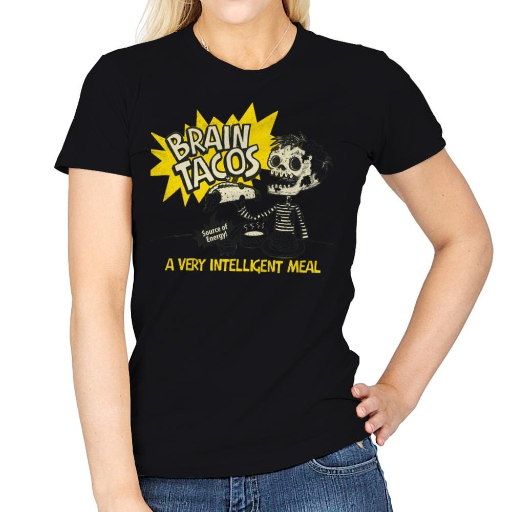 Brain Tacos - Womens T-Shirts RIPT Apparel Small / Black