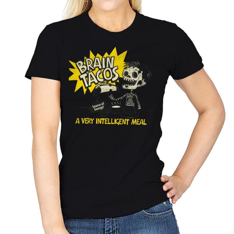 Brain Tacos - Womens T-Shirts RIPT Apparel Small / Black