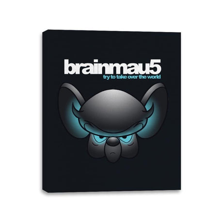 Brainmau5: Try To Take Over The World - Canvas Wraps Canvas Wraps RIPT Apparel 11x14 / Black