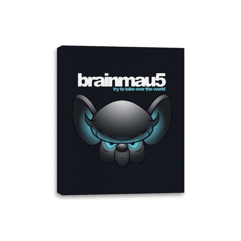 Brainmau5: Try To Take Over The World - Canvas Wraps Canvas Wraps RIPT Apparel 8x10 / Black