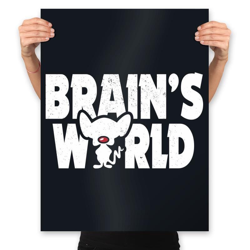 Brains World - Prints Posters RIPT Apparel 18x24 / Black