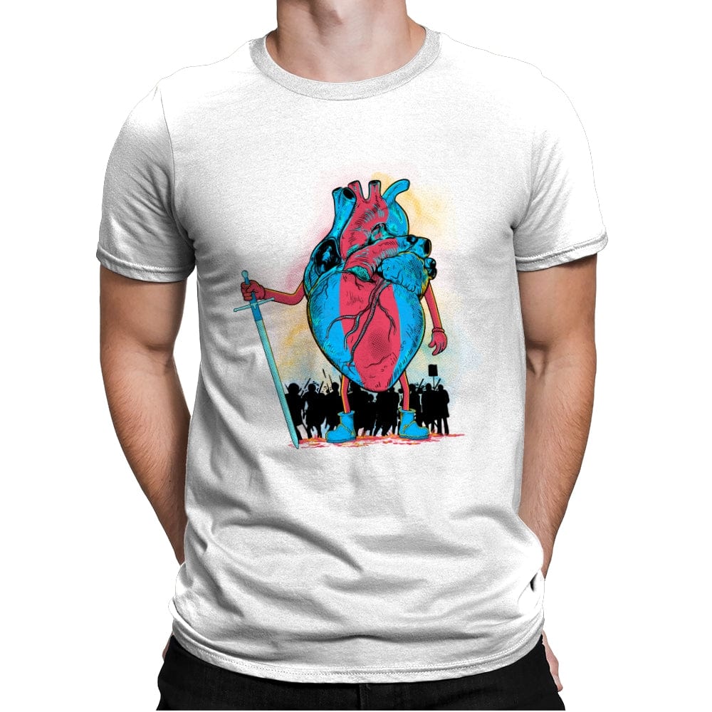 Brave Heart - Mens Premium T-Shirts RIPT Apparel Small / White