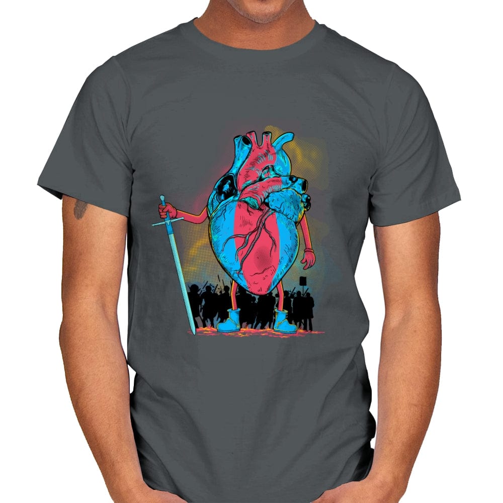Brave Heart - Mens T-Shirts RIPT Apparel Small / Charcoal