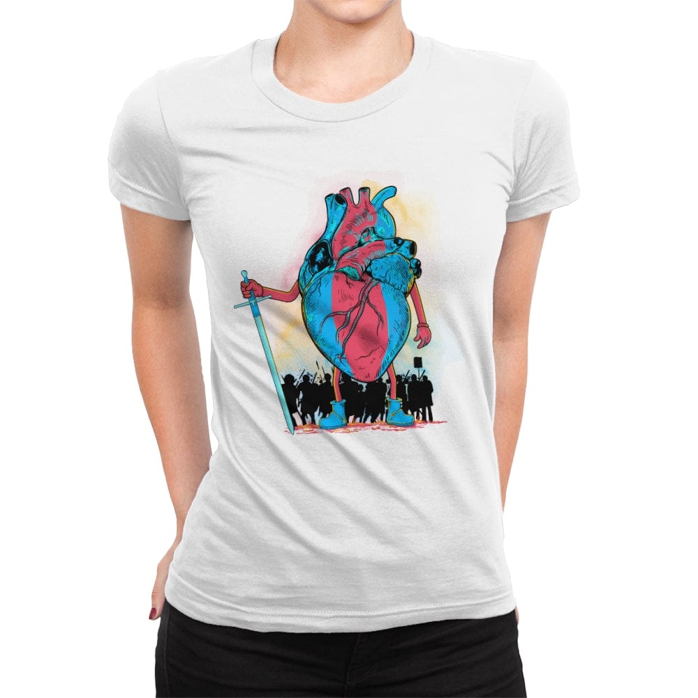 Brave Heart - Womens Premium T-Shirts RIPT Apparel Small / White