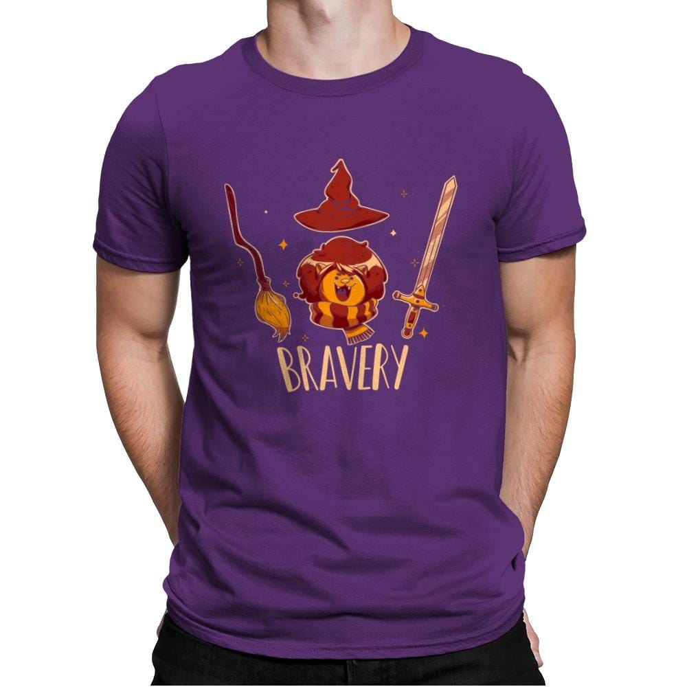 Bravery - Mens Premium T-Shirts RIPT Apparel Small / Purple Rush