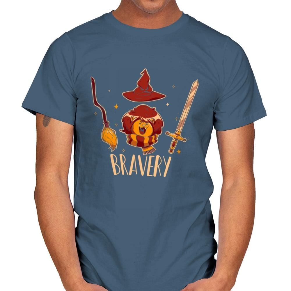 Bravery - Mens T-Shirts RIPT Apparel Small / Indigo Blue