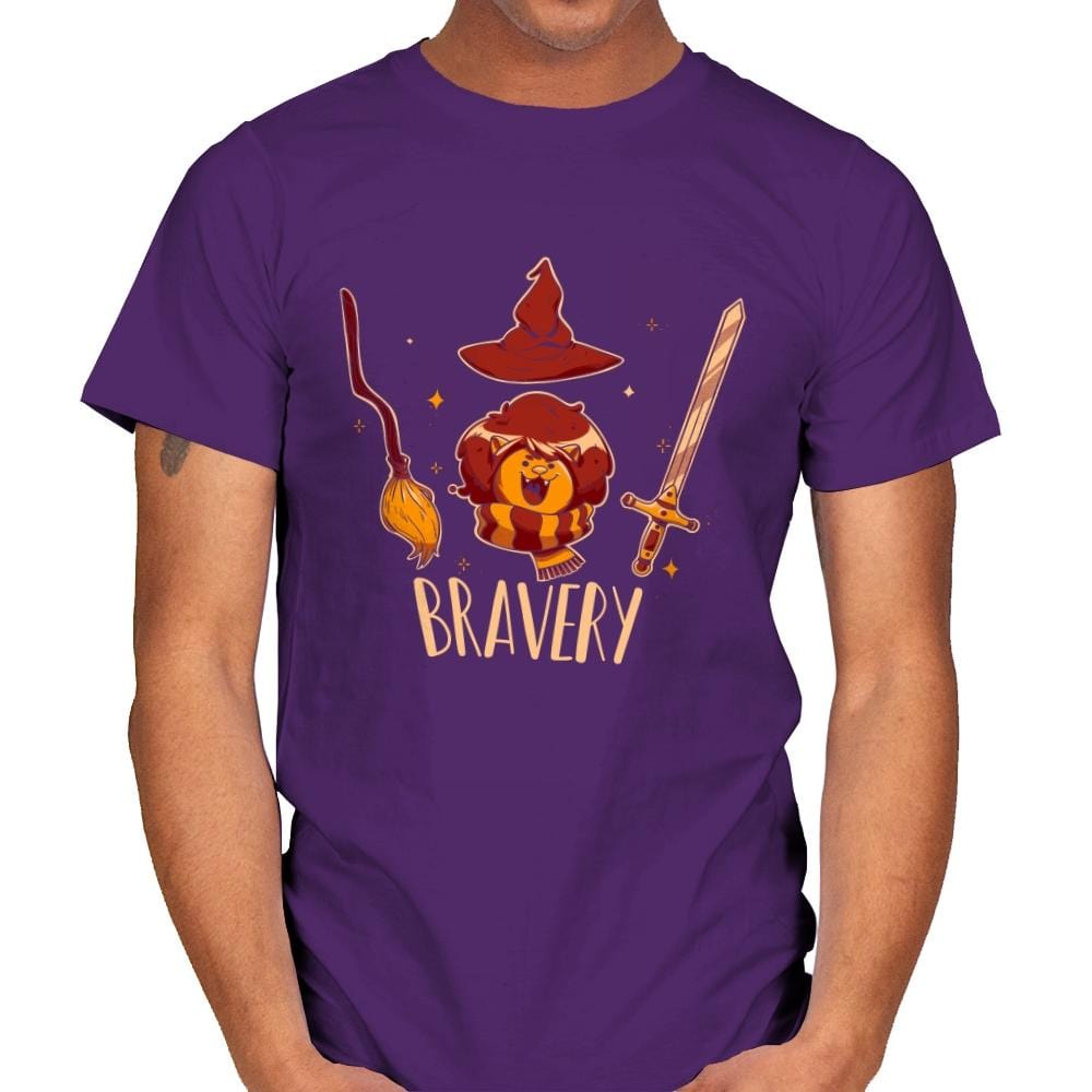 Bravery - Mens T-Shirts RIPT Apparel Small / Purple